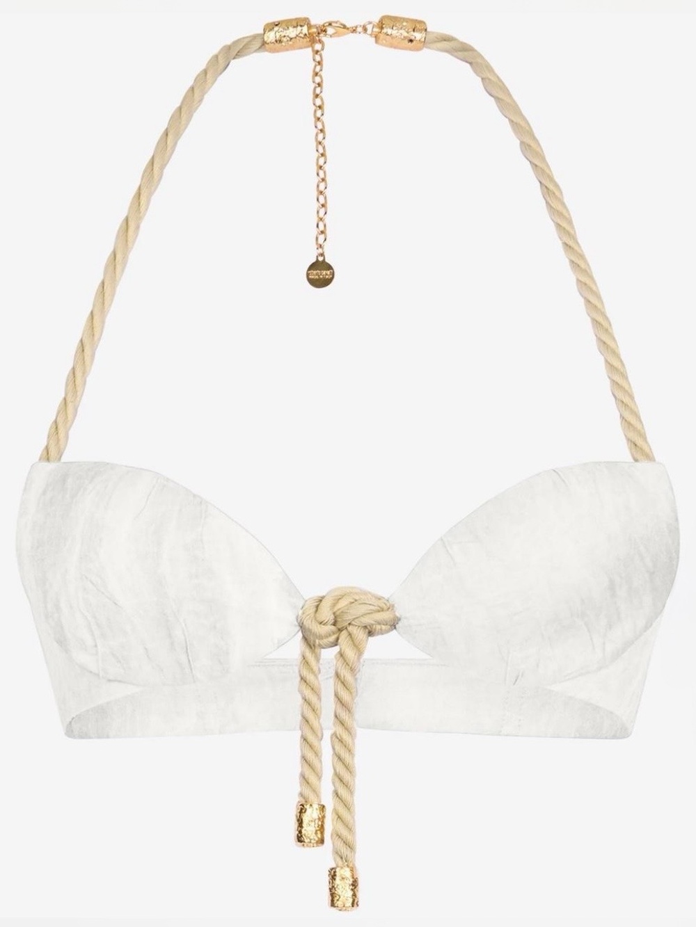 Roberto Cavalli Sand Bralette Top with Rope Detail